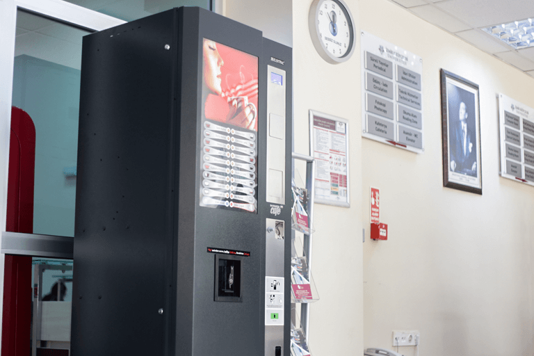 hot beverage vending machine